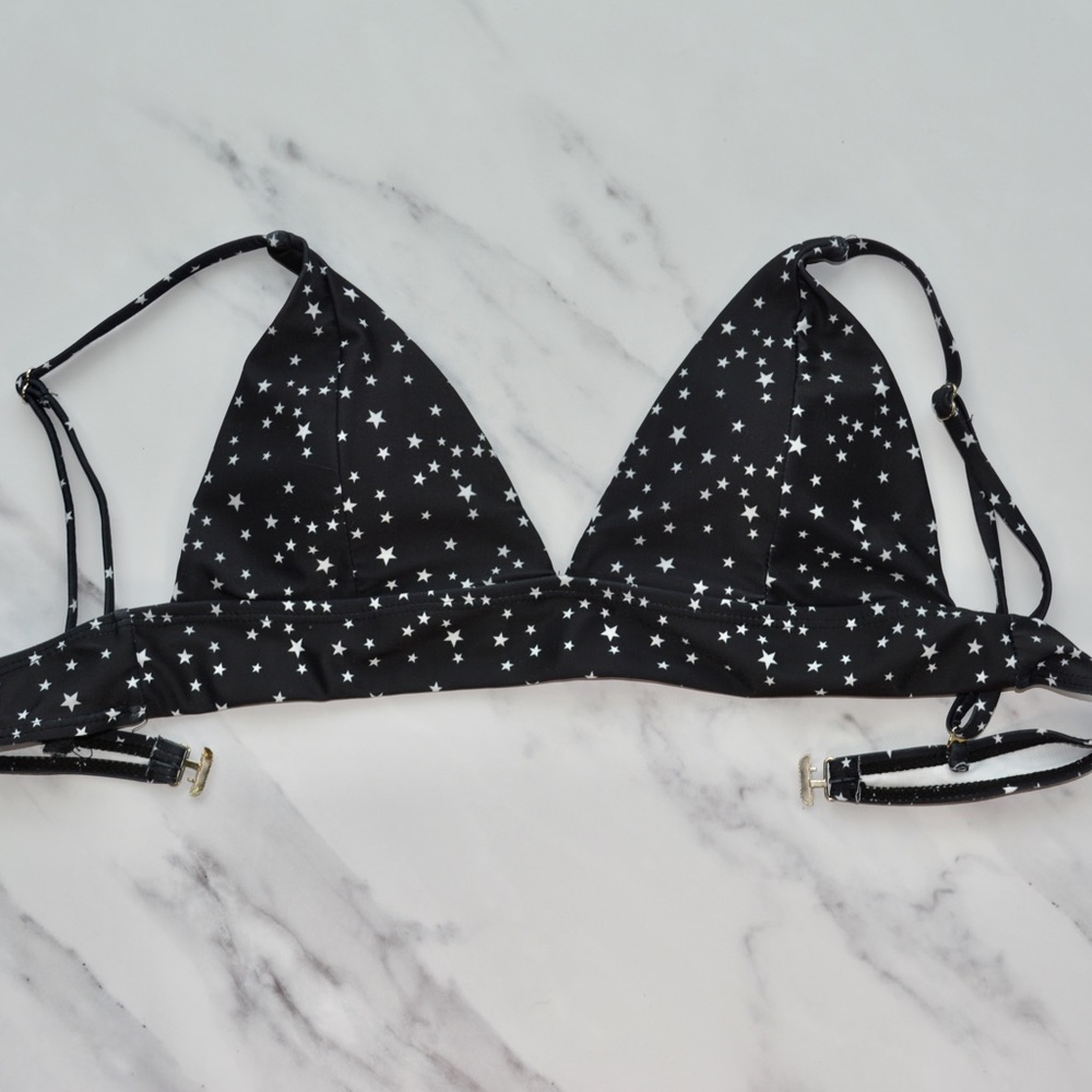 🌸Black Stars Bikini Top